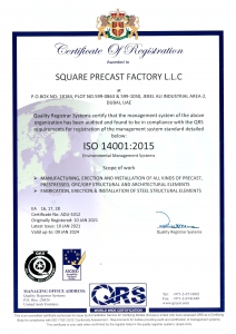 SPF ISO 14001 - 2015 CERTIFICATE